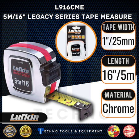 LUFKIN 5m/16" Legacy Series Tape Measure L916CME 25mm/1" Width LUFKIN