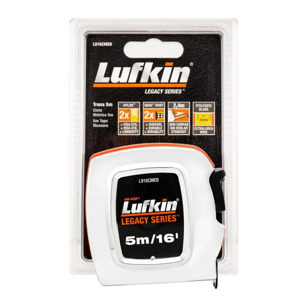 LUFKIN 5m/16" Legacy Series Tape Measure L916CME 25mm/1" Width LUFKIN