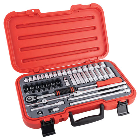 KENNEDY KEN5826180K 50pcs 3/8"Dr. 6-22mm With Chromed Finished Bi-Hexagon Socket Set | 3 Years Warranty KENNEDY