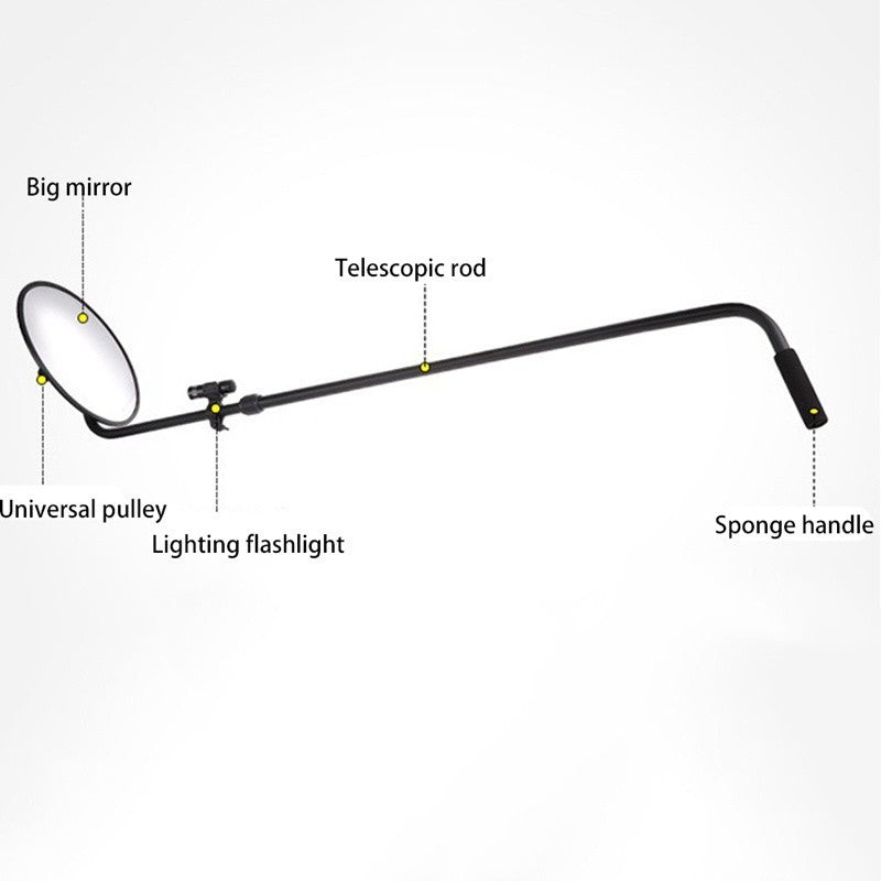 JTAJM-V3 300mm Telescopic Under Vehicle Inspection Mirror with LED Flashlight & Wheels | 3 Months Warranty OEM