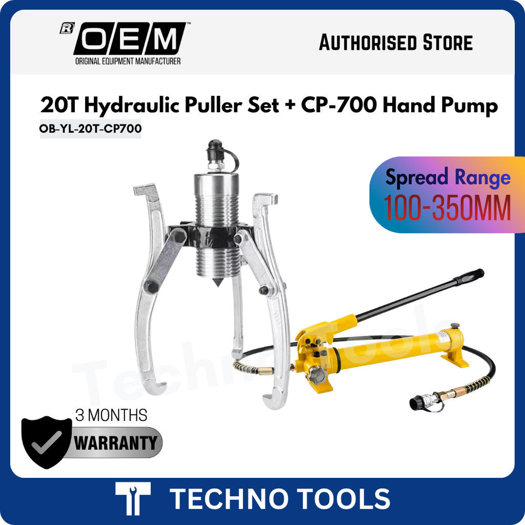 20Ton Hydraulic Puller Set c/w Hand Pump - 100% New & Original OEM