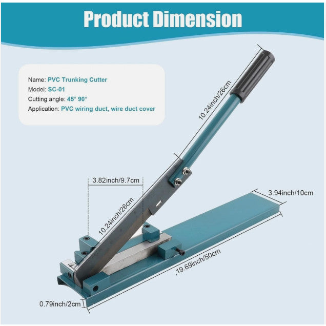 SC-01 Professional PVC Trunking & Duct Cutter (with Integrated Steel Ruler) Techno Tools & Equipment