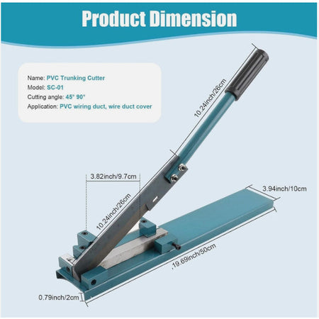 SC-01 Professional PVC Trunking & Duct Cutter (with Integrated Steel Ruler) Techno Tools & Equipment