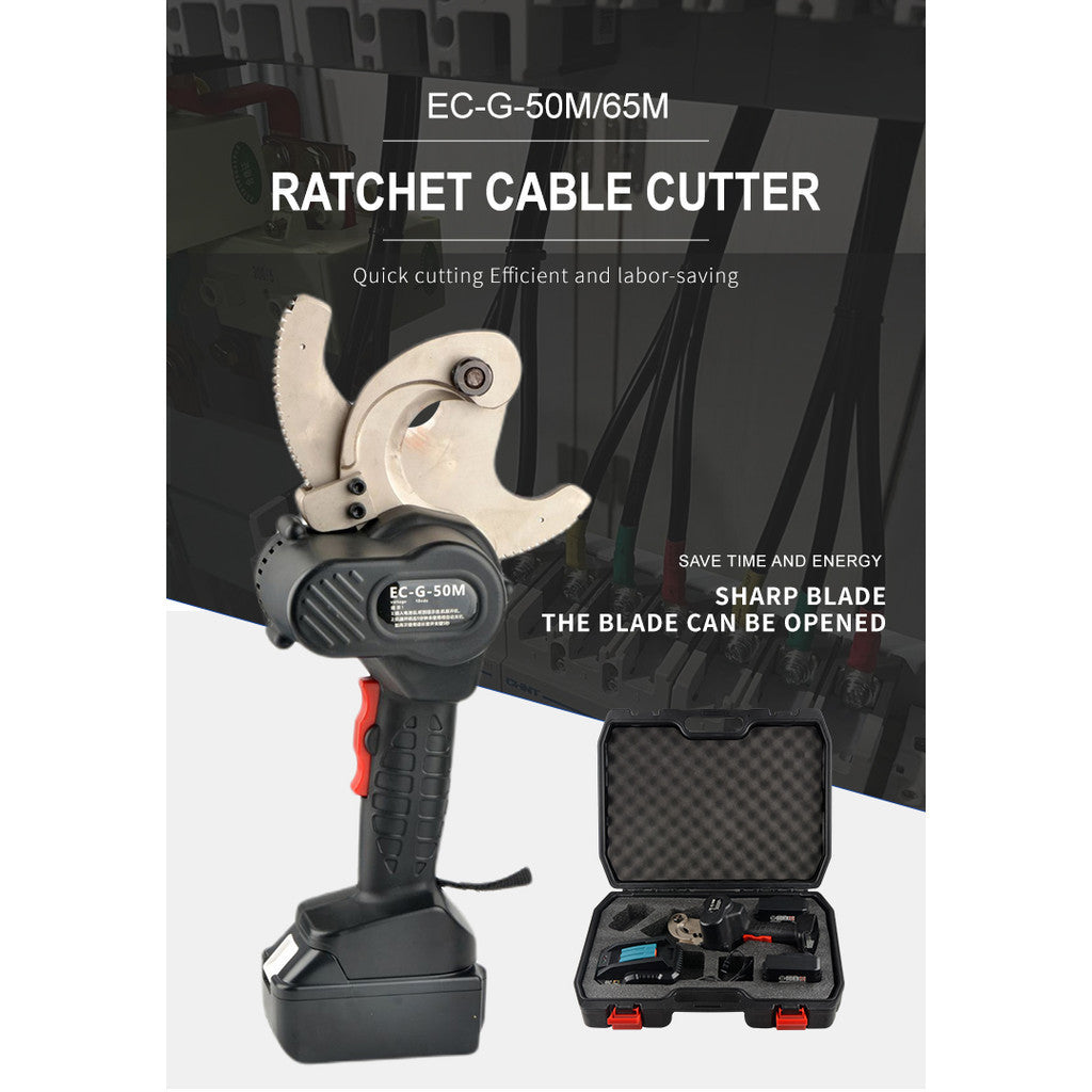 EC-50M 60kN High Quality Cordless Ratchet Cable Cutter for Copper and Aluminum Techno Tools & Equipment