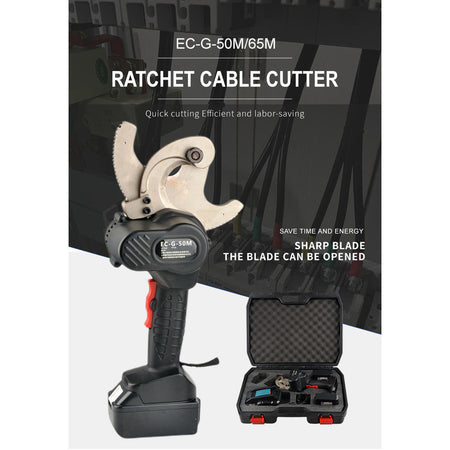 EC-50M 60kN High Quality Cordless Ratchet Cable Cutter for Copper and Aluminum Techno Tools & Equipment