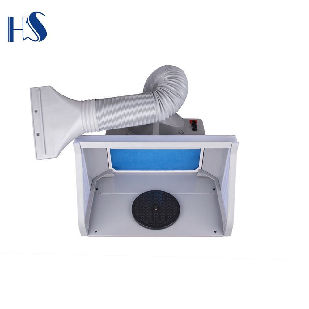 HSENG HS-E550BLK Hobby Spray Booth with LED - Adjustable LED and Fan Speed Knob Techno Tools & Equipment