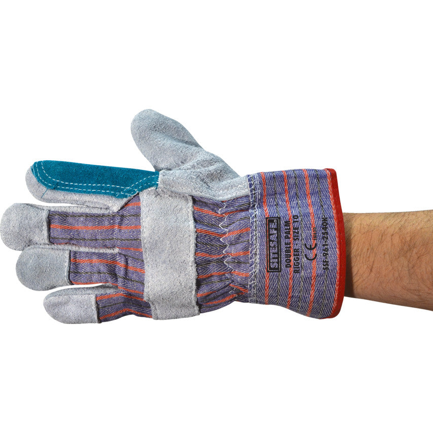 TUFFSAFE SSF9612540K Double Palm Heavy Duty Rigger Gloves