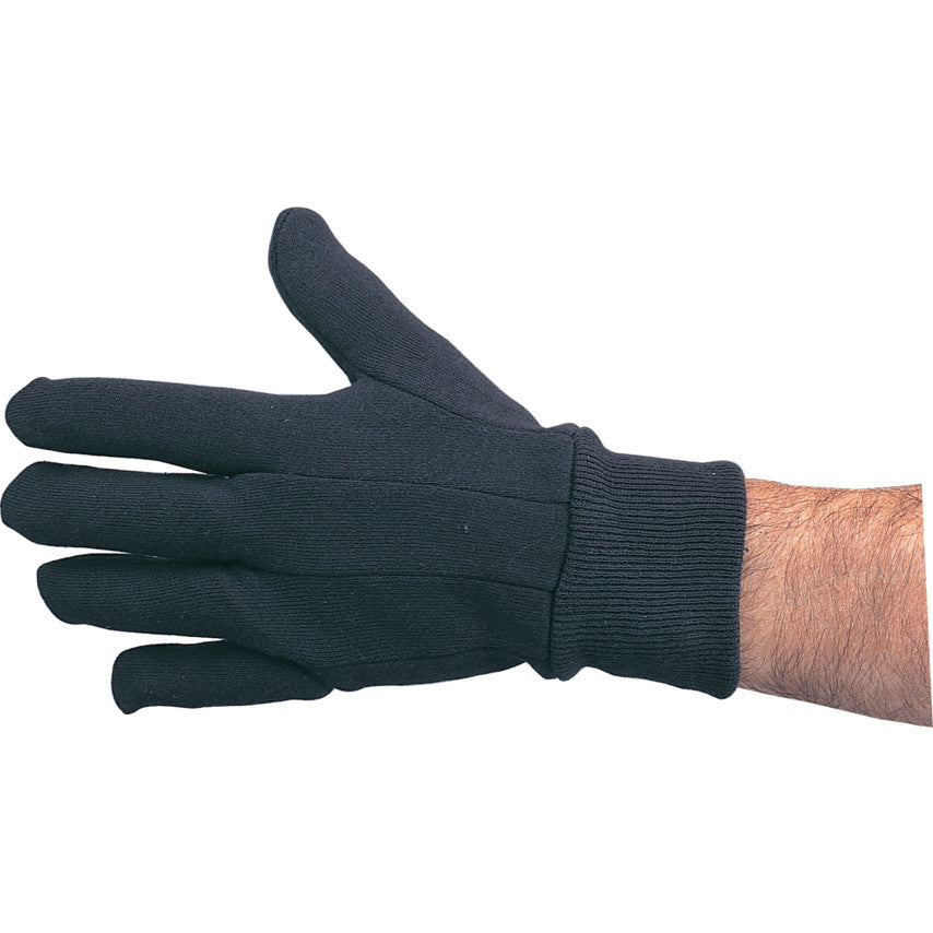 TUFFSAFE TFF9611045K BLACK COTTON JERSEY LINED K/W GLOVES