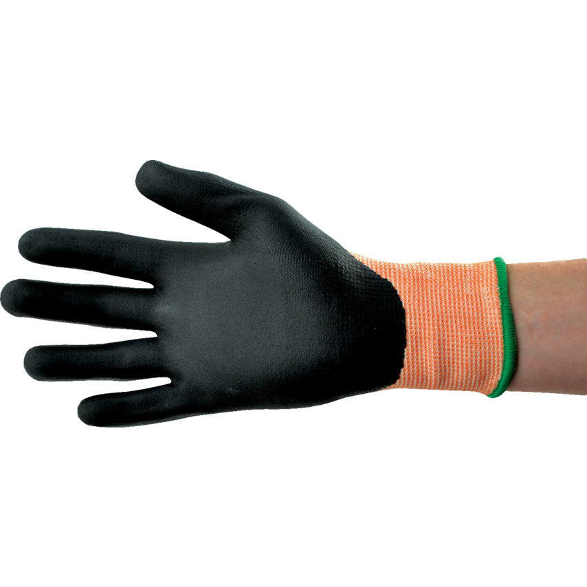 TUFFSAFE TFF-961-4832D Cut Resistant Gloves, Nitrile Foam Coated, Orange/Black