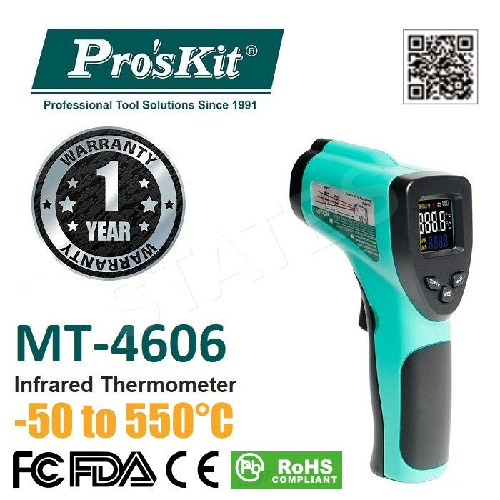 PRO'SKIT MT-4606 Infrared Thermometer (-50 to 550°C)
