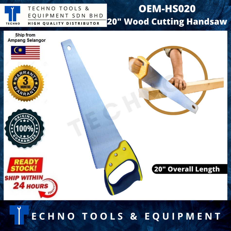 Ready Stock 20" Hand Saw Alloy Steel Wood Hand Saw