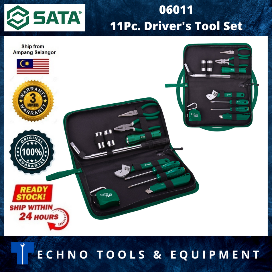 SATA 06011 11PC Auto Tools Set-Pouch