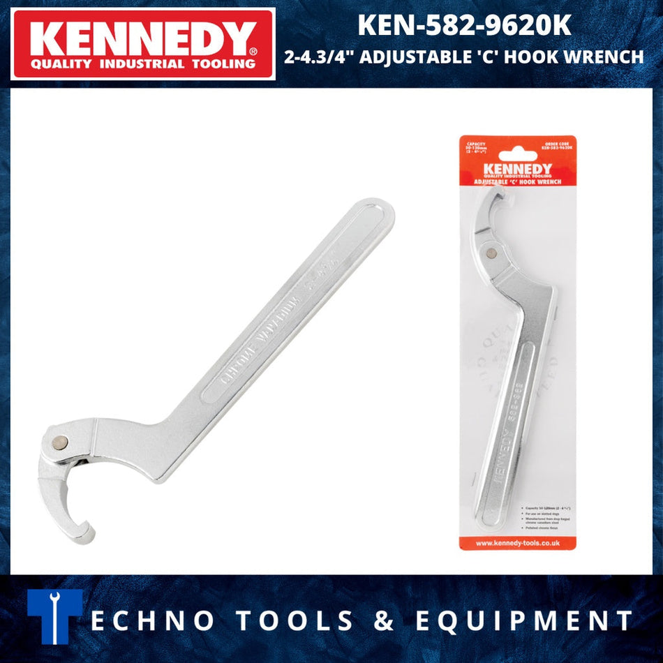 Kennedy KEN5829620K 50-120mm C Hook Adjustable Wrench KEN-582-9620K