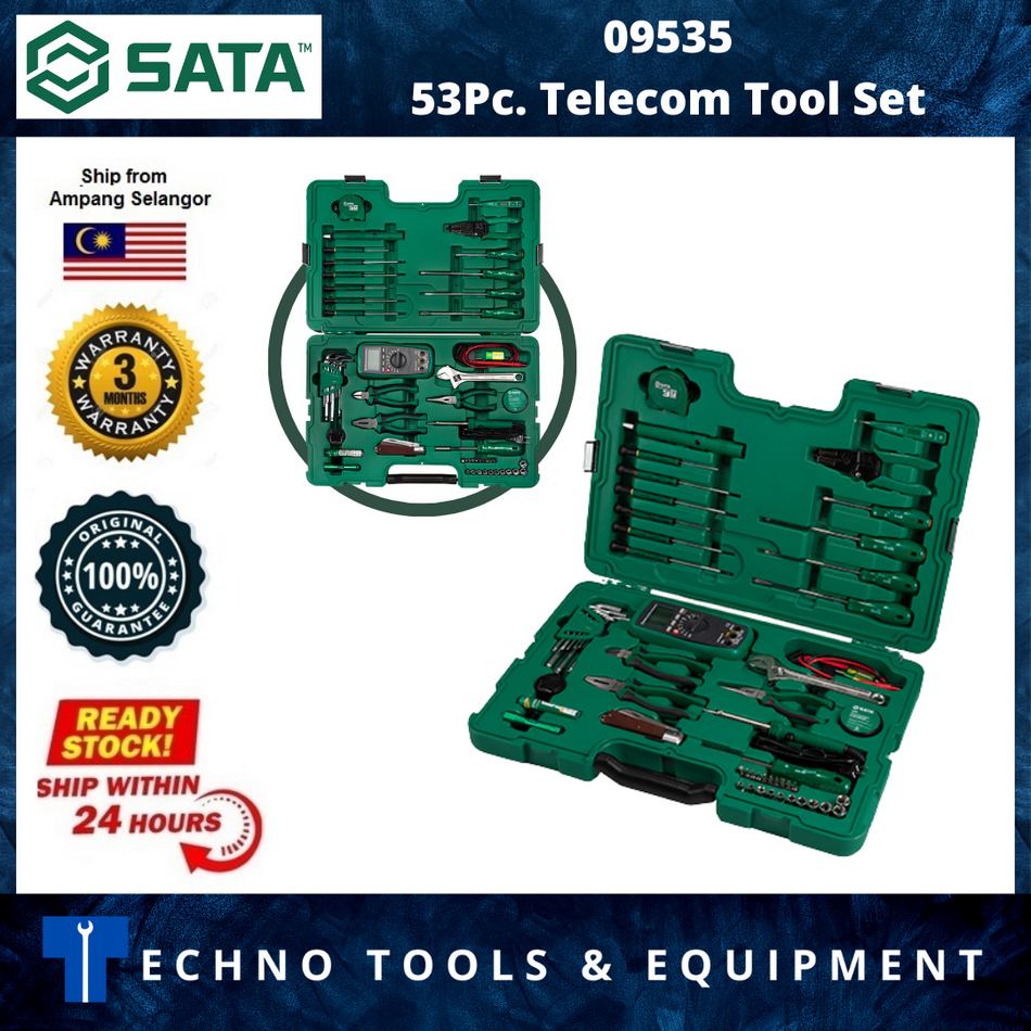 SATA 09535 53Pc. Telecom Tool Set