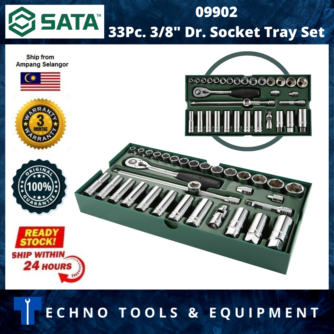 SATA 09902 33PCS 3/8" Socket Set