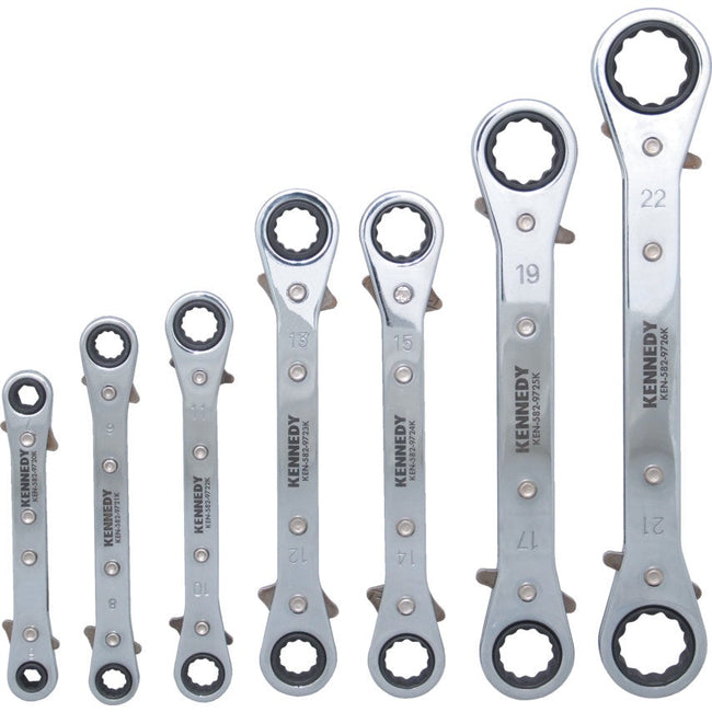 KENNEDY 6 - 21mm Double End, Ratchet Ring Spanner METRIC