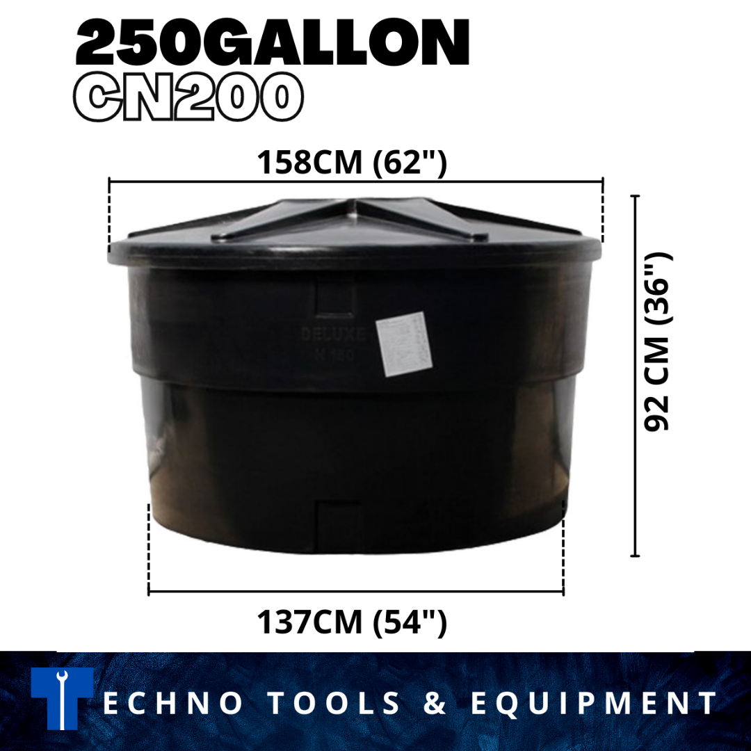 250Gallon CN200 Polyethylene Pe Tank Round Type Water Tank (250 Gallon Tangki)
