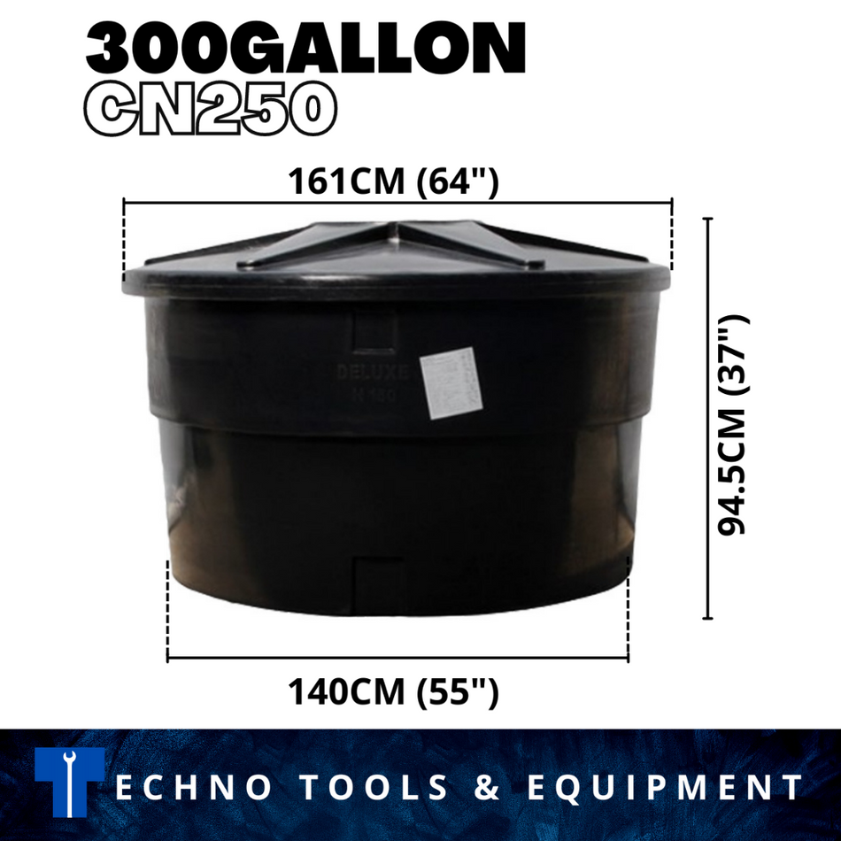 300Gallon CN250 Polyethylene Pe Tank Round Type Water Tank (300 Gallon Tangki)