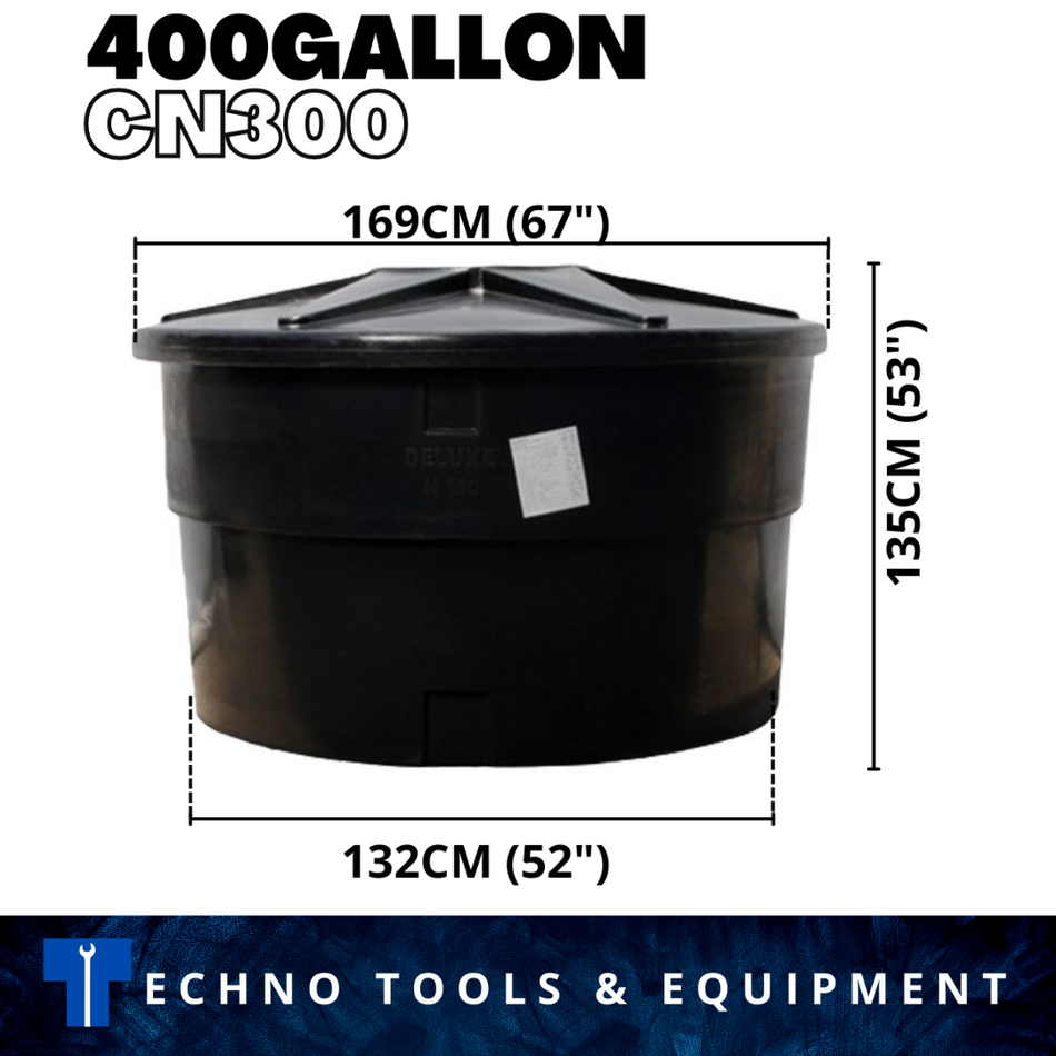 400Gallon CN300 Polyethylene Pe Tank Round Type Water Tank (400 Gallon Tangki)