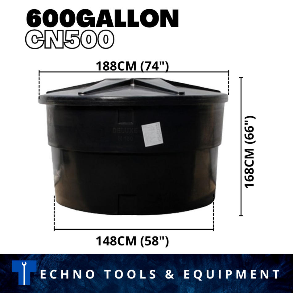 600Gallon CN500 Polyethylene Pe Tank Round Type Water Tank (600 Gallon Tangki)