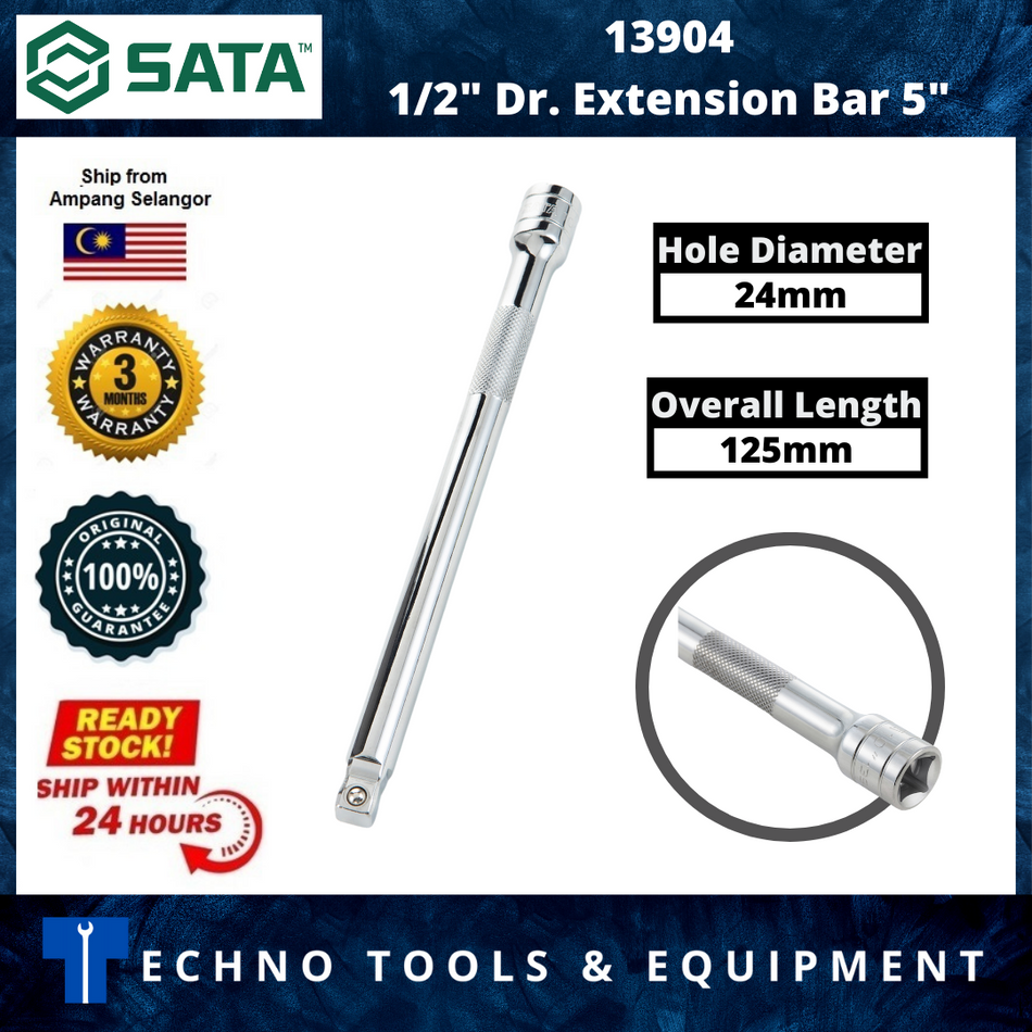 SATA 1/2'' Dr. Extension Bar / SATA 13904 - 125mm/ 13905 - 250mm