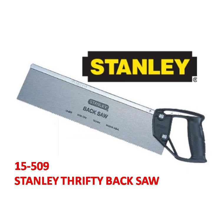 STANLEY THRIFTY BACK SAW 15-509-23 BACKSAW FOR MITRE BOX MITER HANDSAW GERGAJI TOTAL REMAX YATOLY
