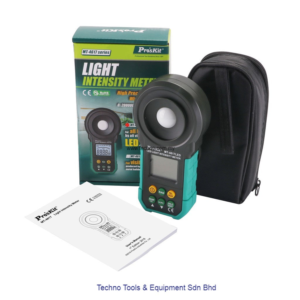 Proskit's MT-4617 LED Light Intensity measure Meter, test light