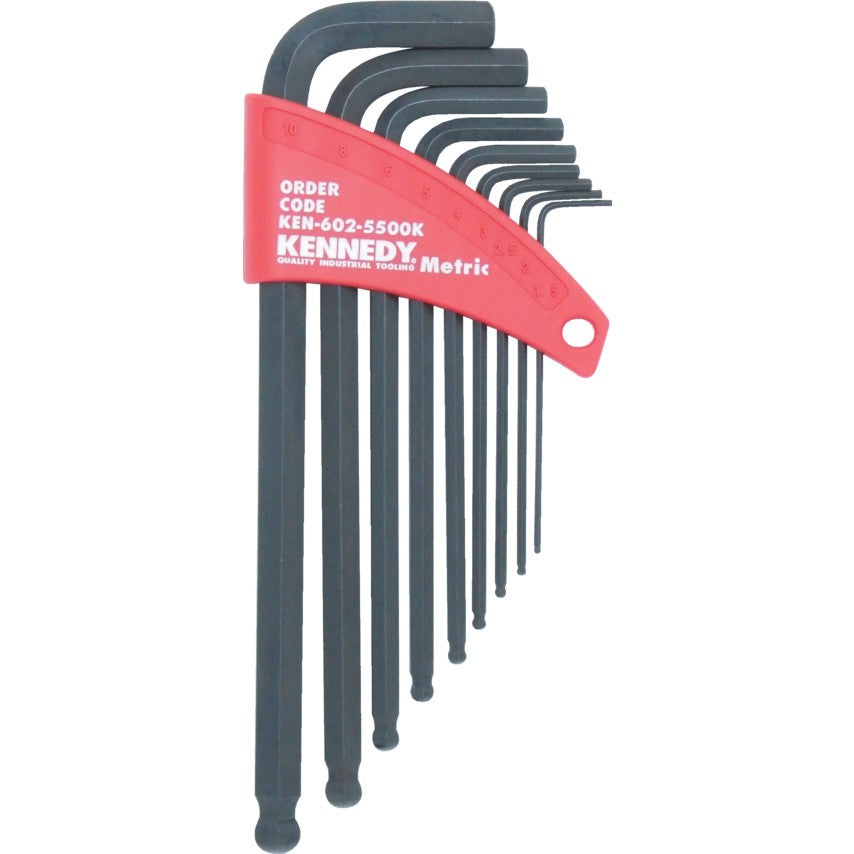 KENNEDY KEN6025500K 9-PCE Metric Hex Key Set L-Wrench