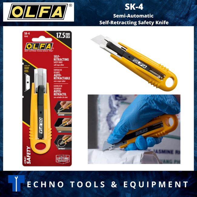 OLFA SK-4 Semi-Automatic Self-Retracting Safety Knife