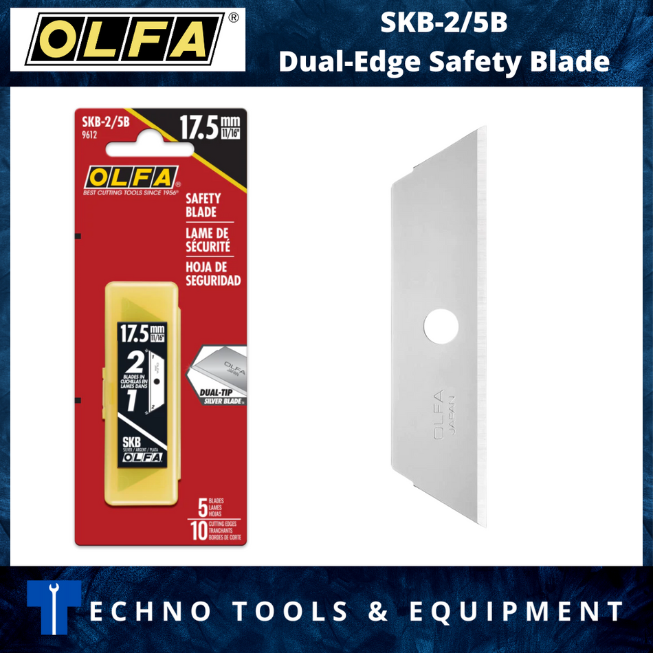 OLFA SKB-2/5B Dual-Edge Safety Blade (5pcs/pack)