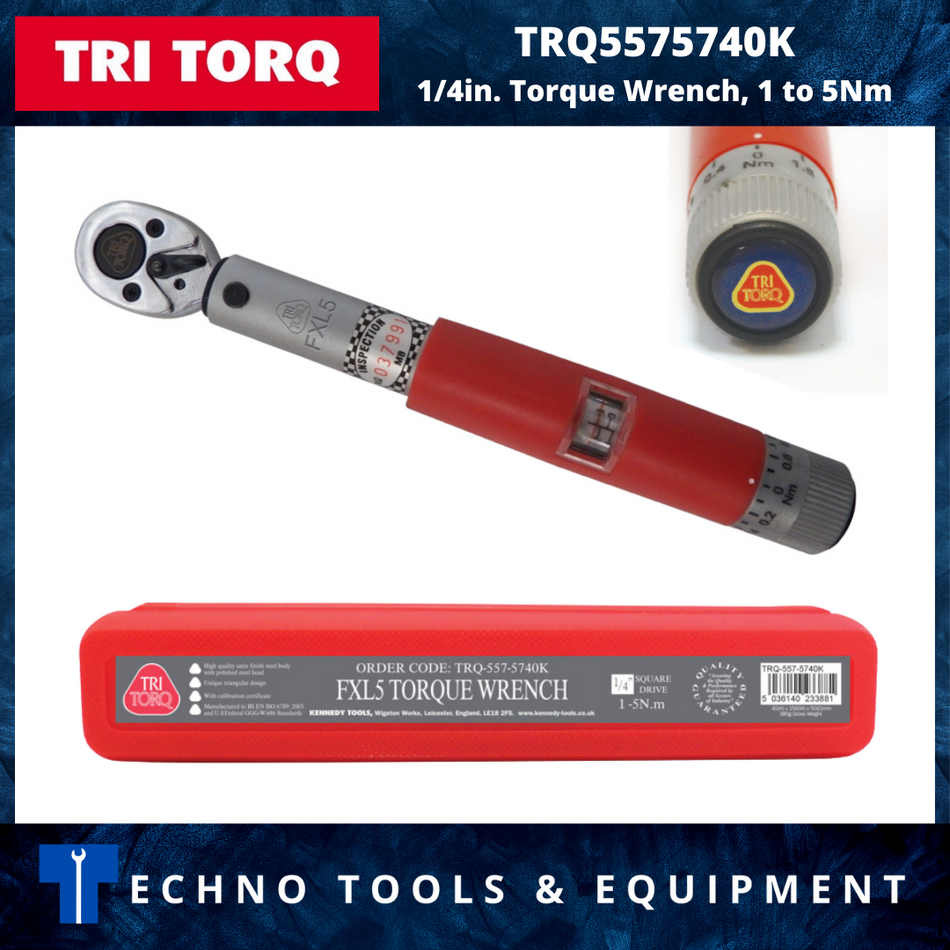 TRI-TORQ TRQ5575740K 1/4" SQ. DR. TORQUE WRENCH 1-5Nm