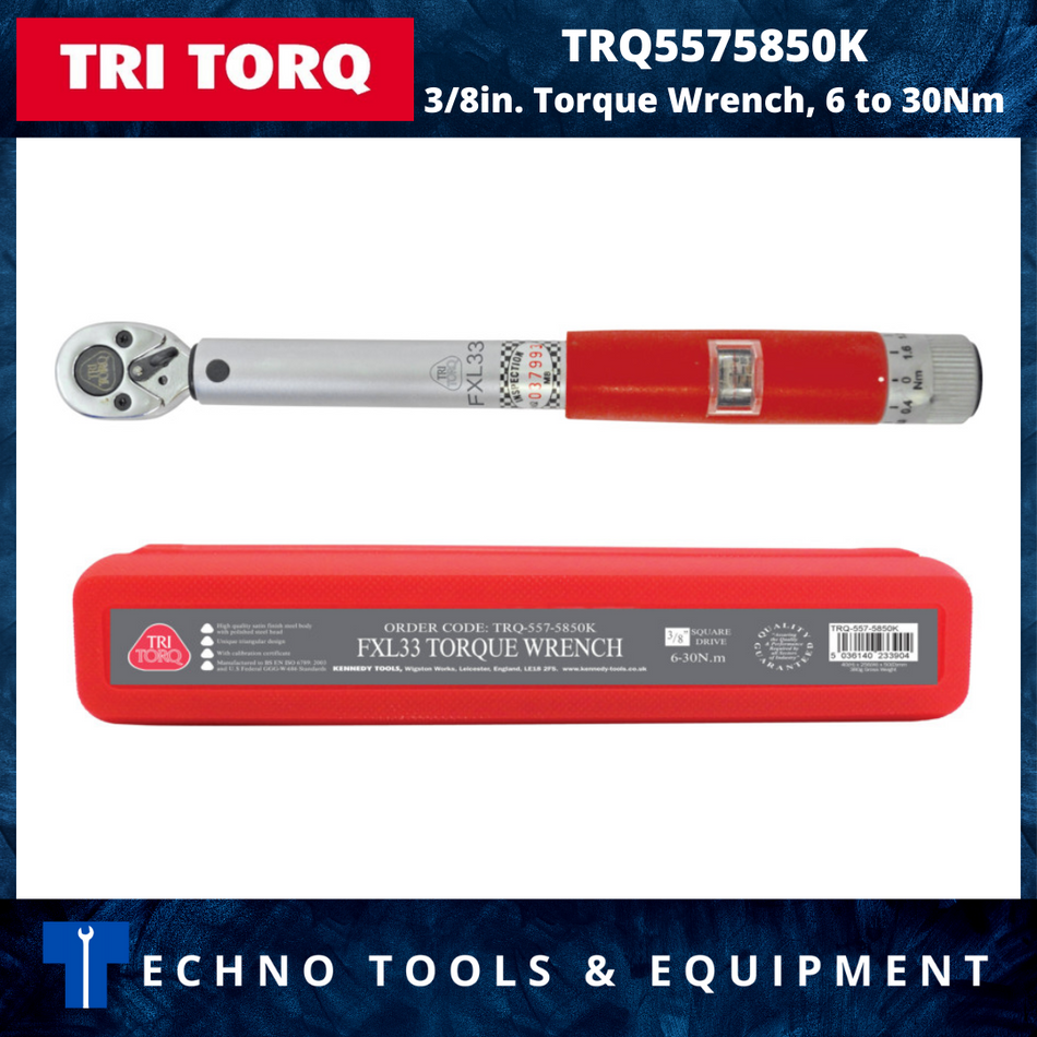 TRI-TORQ TRQ5575850K 3/8" SQ. DR. TORQUE WRENCH 6-30Nm