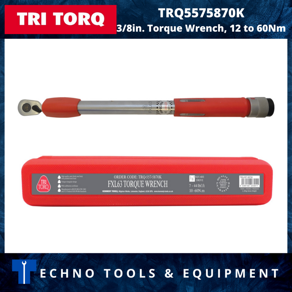 TRI-TORQ TRQ5575870K 3/8" SQ. DR.TORQUE WRENCH 10-60Nm