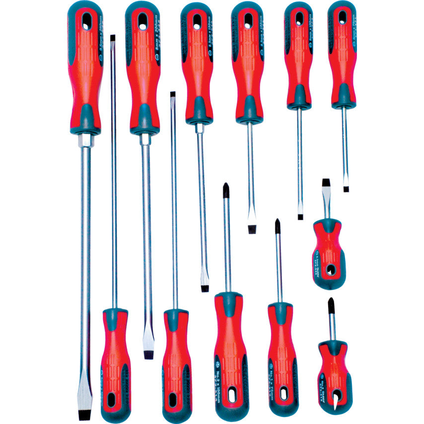 KENNEDY KEN5726040K PRO-TORQ FLARED/PARALLEL/PHILLIPS SCREWDRIVER SET 12PCE