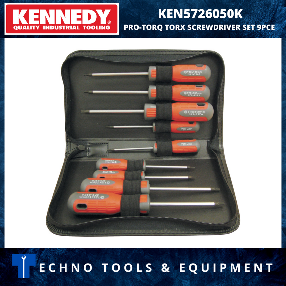 KENNEDY KEN5726050K PRO-TORQ TORX SCREWDRIVER SET 9PCE