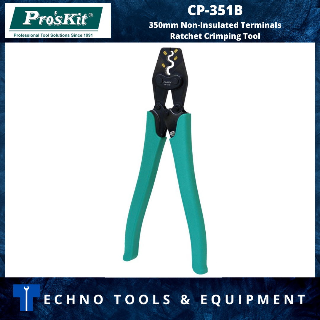 PRO'SKIT CP-351B 350mm Non-Insulated Terminals Ratchet Crimping Tool