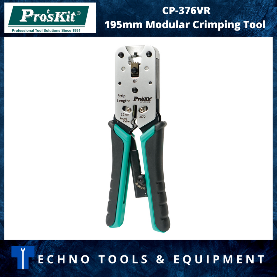 PRO'SKIT CP-376VR 195mm Modular Crimping Tool