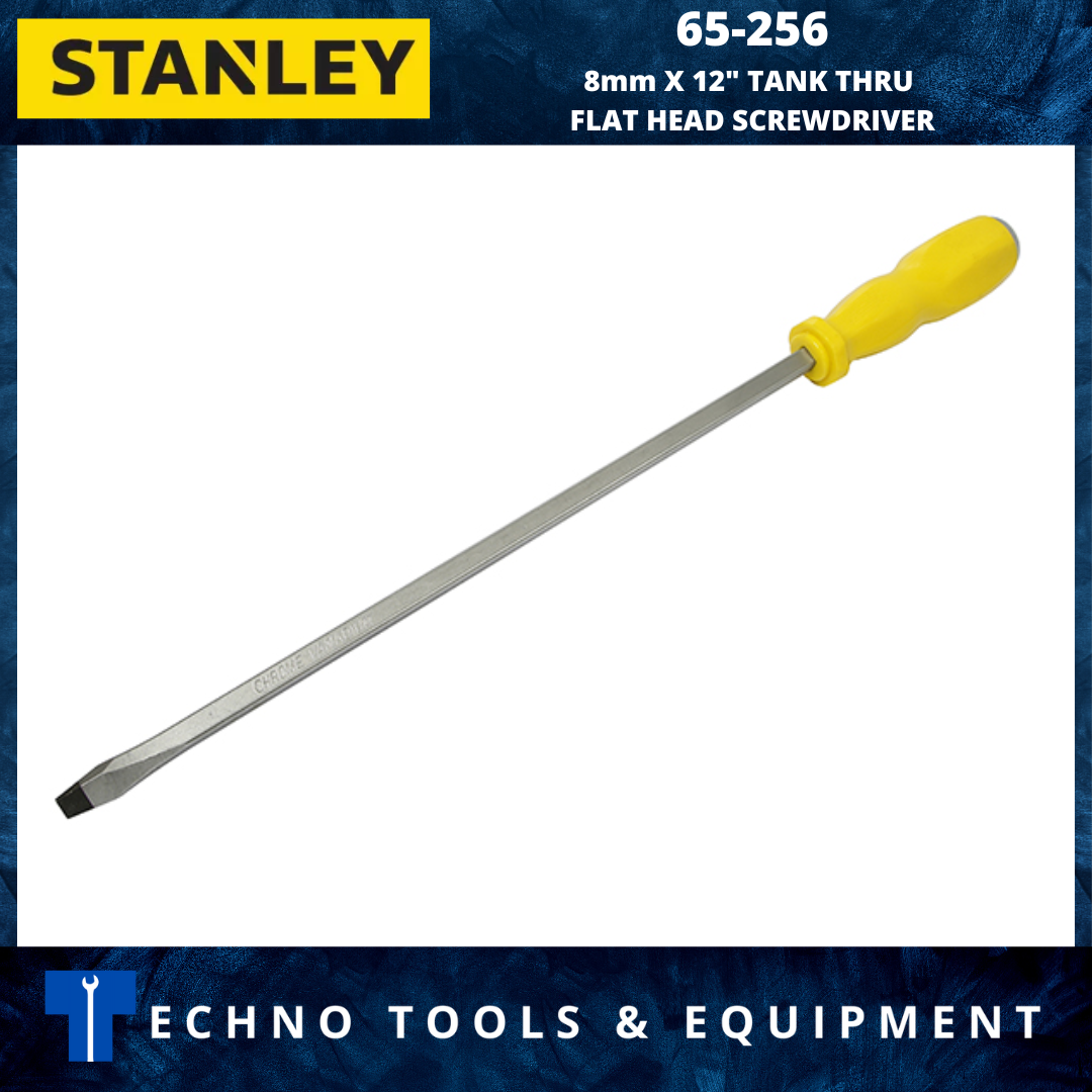 STANLEY TANK THRU FLAT HEAD SCREWDRIVER Techno Tools Equipment