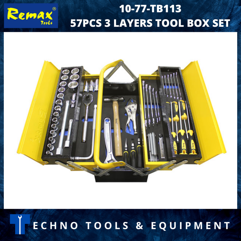 REMAX 10-77-TB113 57PCS 3 LAYERS TOOL BOX SET