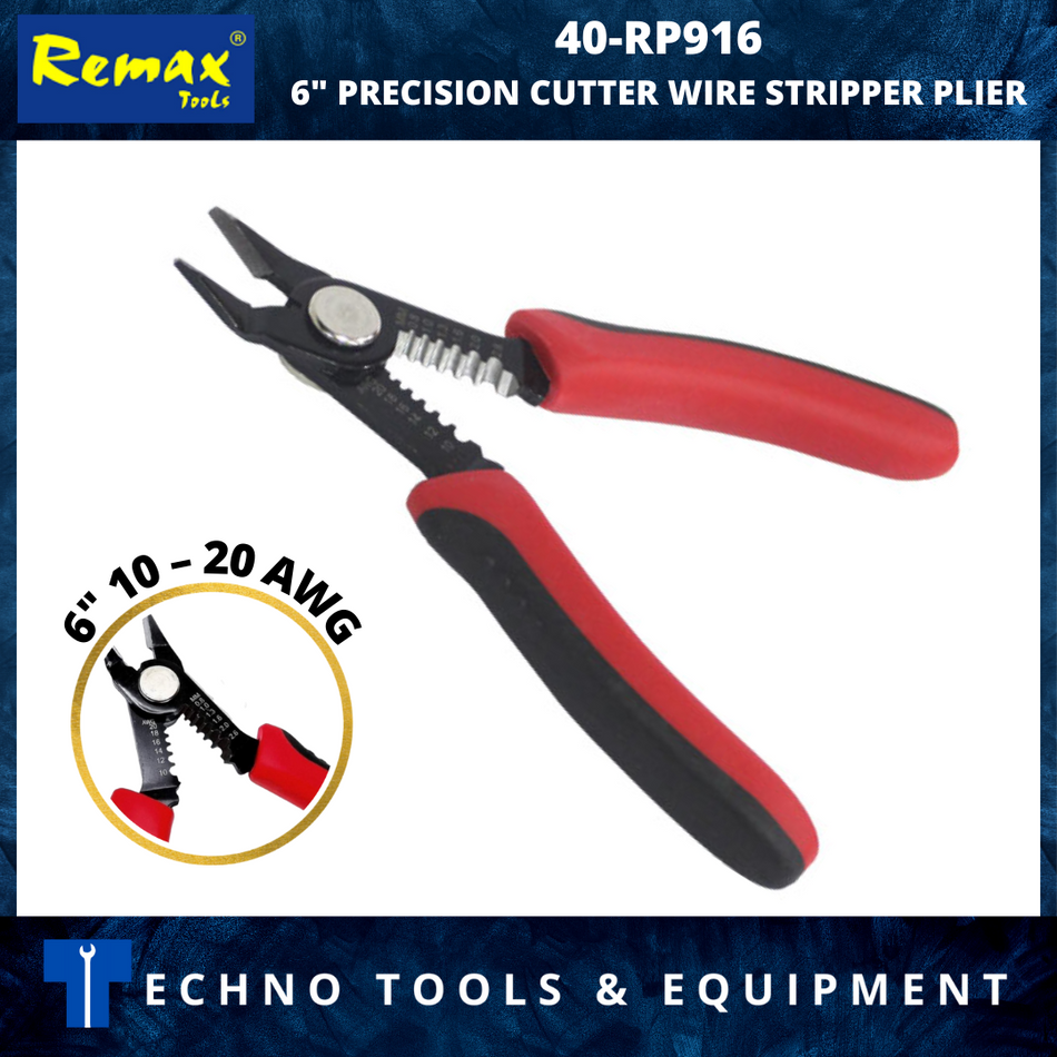 REMAX 40-RP916 6" PRECISION CUTTER WIRE STRIPPER PLIER