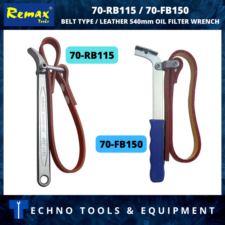 REMAX BELT TYPE 70-RB115 / LEATHER 70-FB150 540mm OIL FILTER WRENCH