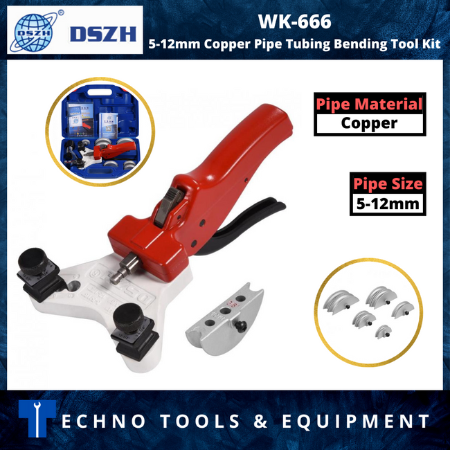 DSZH WK-666 5-12mm Copper Pipe Tubing Bending Tool Kit