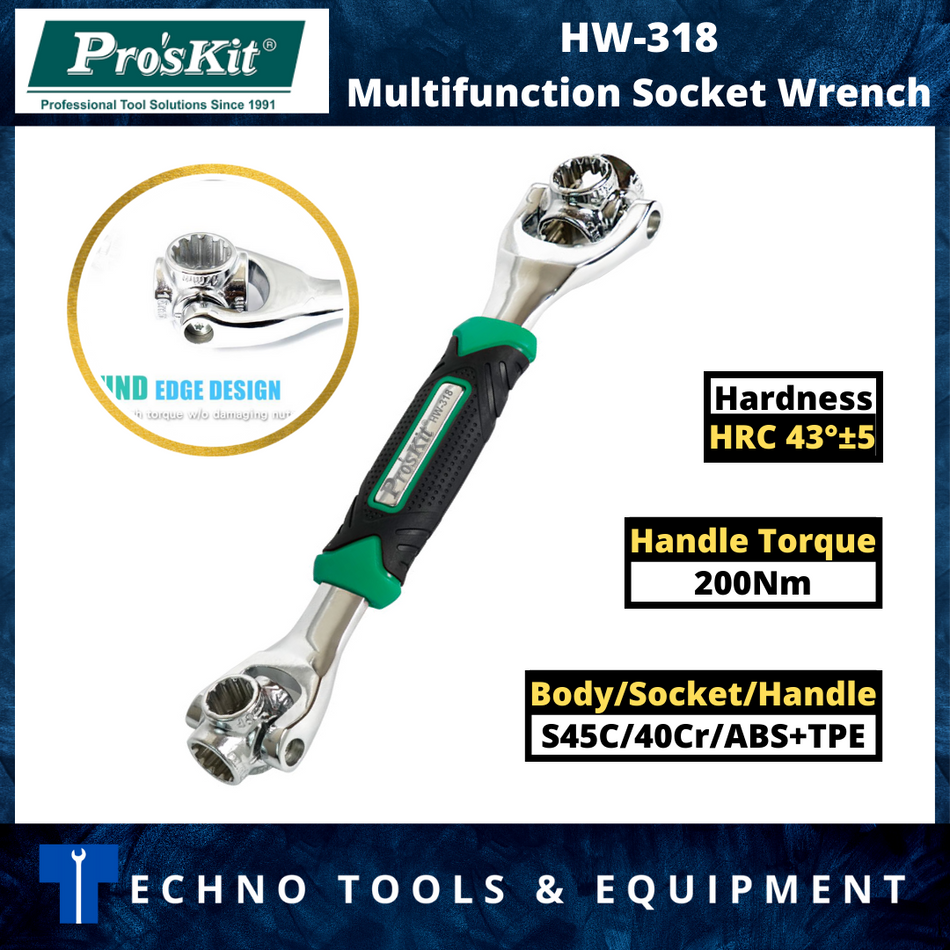PRO'SKIT HW-318 Multifunction Socket Wrench