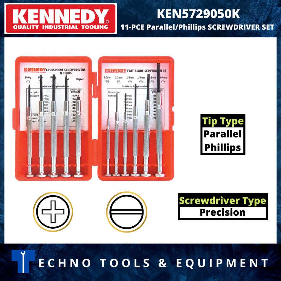 KENNEDY KEN5729050K 11-PCE Parallel/Phillips SCREWDRIVER SET