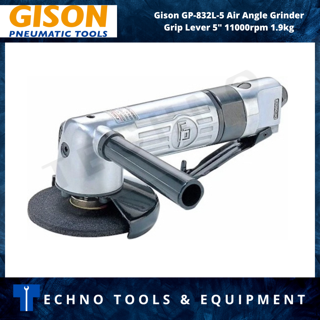 Gison GP-832L-5 Air Angle Grinder Grip Lever 5" 11000rpm 1.9kg