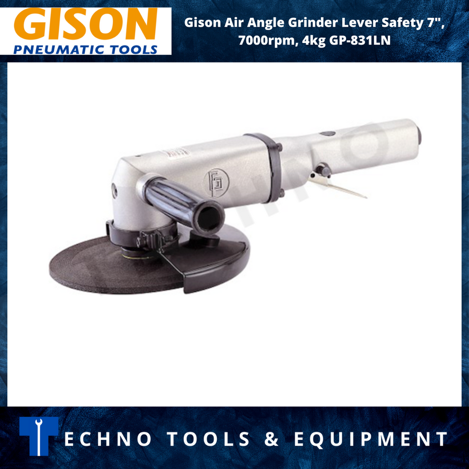 Gison Air Angle Grinder Lever Safety 7", 7000rpm GP-831LN