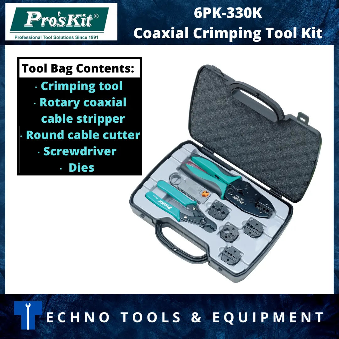 Pro'skit Jack PRO'SKIT 6PK-330K Coaxial Crimping Tool Kit – Techno Tools & Equipment