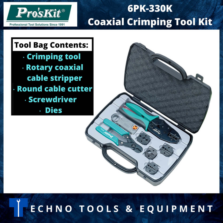 PRO'SKIT 6PK-330K Coaxial Crimping Tool Kit