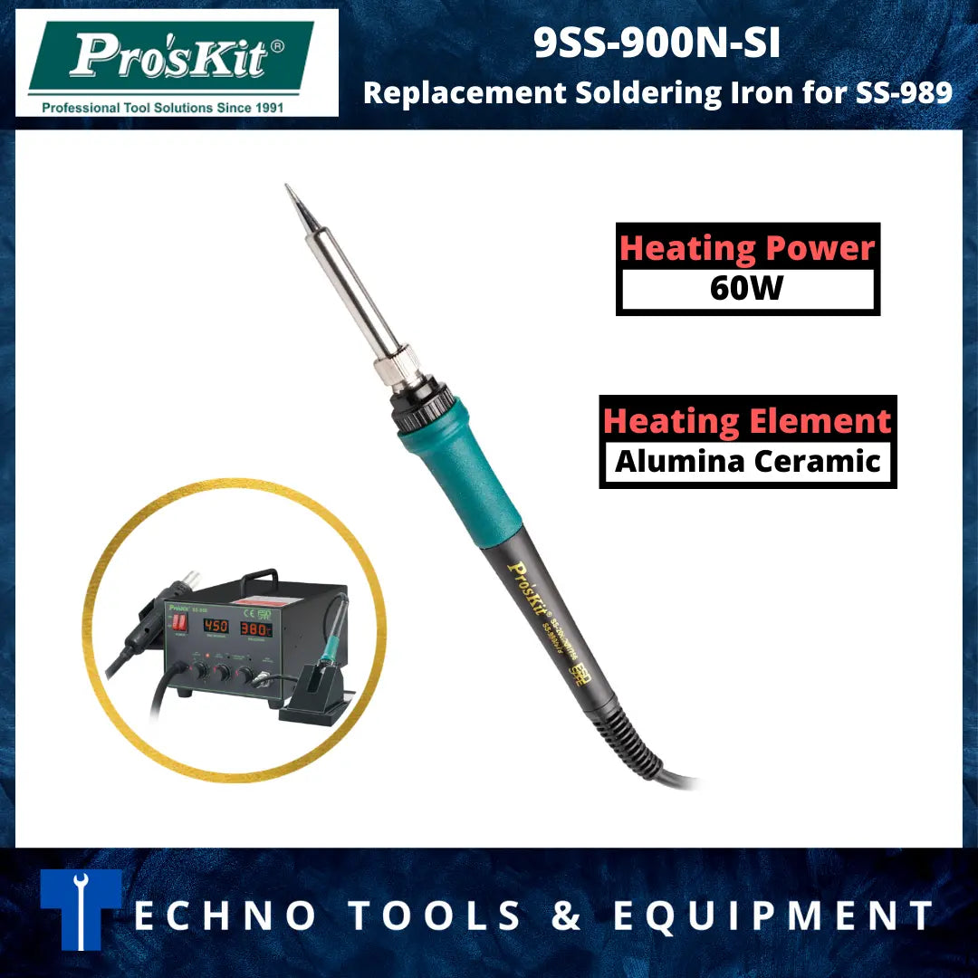 PRO'SKIT 9SS-900N-SI Replacement Soldering Iron for SS-989 (w/B type t ...