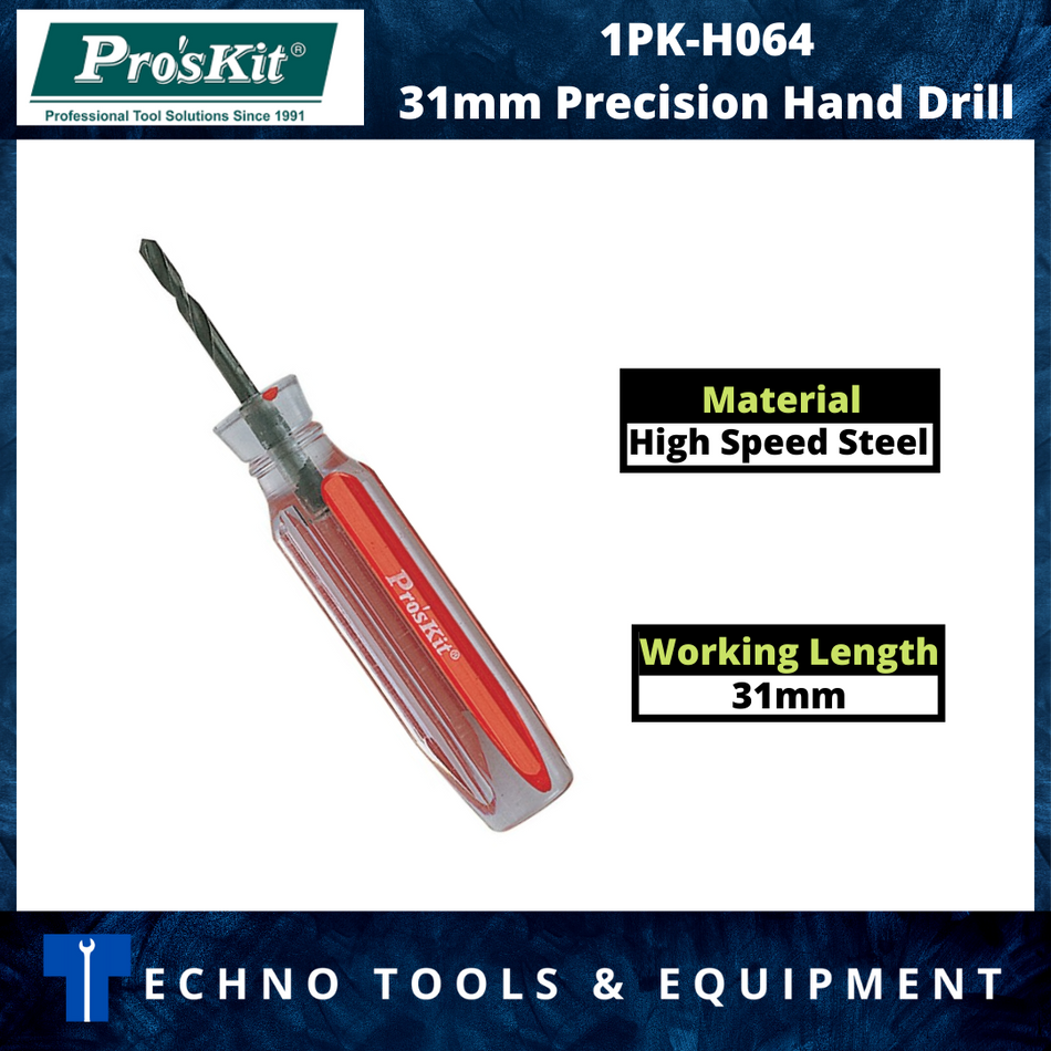 PRO'SKIT 1PK-H064 31mm Precision Hand Drill